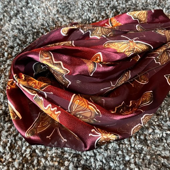 Gold Moth Print Scarf - Picture 2 of 4